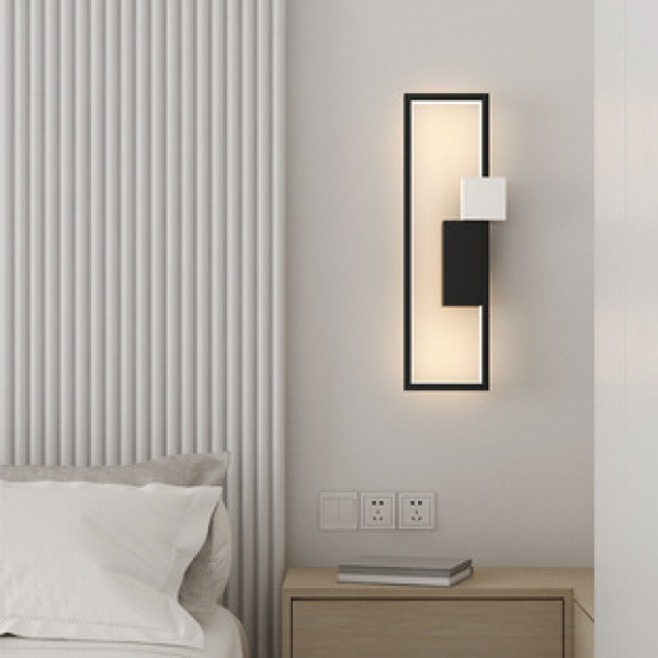 2023 New Nordic Light Luxury Personalized Geometric Wall Light Bedroom Bedlight Minimalist Living Room TV Background Wall Light