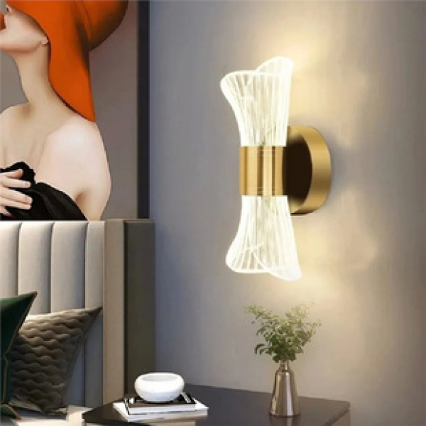 Nordic wall lamp, bedroom bedside lamp, modern simple and luxurious interior wall lamp, living room lamp, Amazon creative aisle lamp