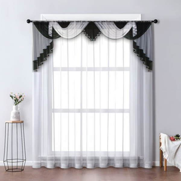 1pc new floral pattern window screen 3D digital printing manufacturer direct sales bedroom living room decoration pole through window screen
