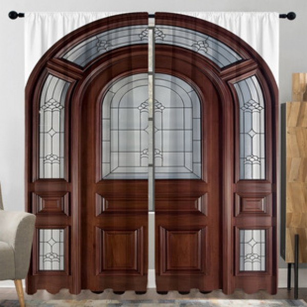2PCS Cartoon Series Curtains Factory OEM 3D Digital Printing Cross border Amazon Curtains Hot Selling Pattern
