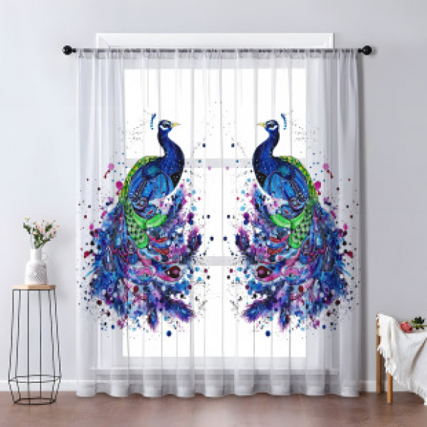 1pc new Christmas series window screen 3D digital printing manufacturer direct sales bedroom living room decoration pole through window screen