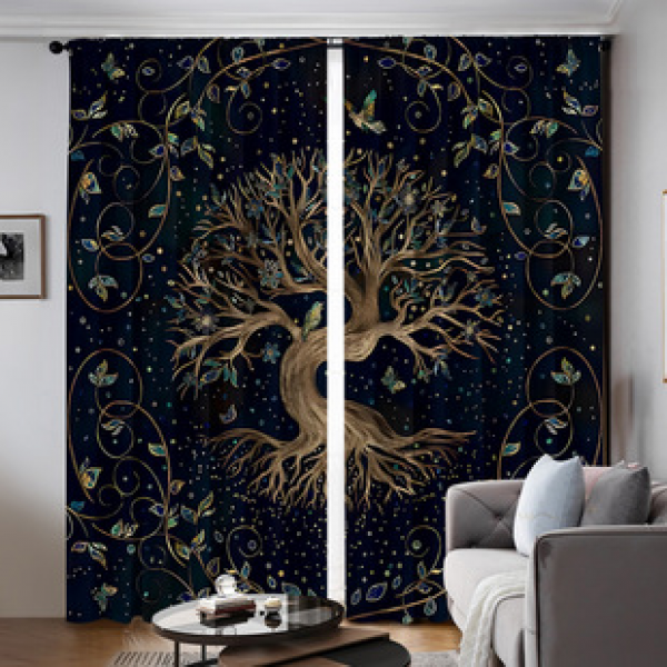 2PCS City Scene Curtain Factory Delivers 3D Digital Printing Cross border Amazon Curtain Hot Selling Pattern