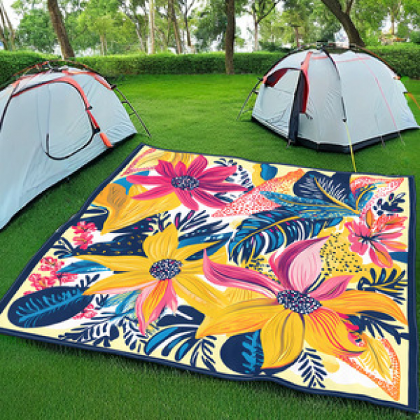 Cross border beach mat, quick drying, waterproof and moisture-proof mat, outdoor picnic mat, camping blanket
