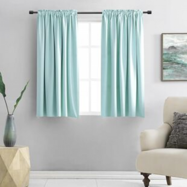 Light blocking curtains, thermal insulation, energy-saving, bedroom and kitchen bay windows, Amazon cross-border Nordic solid color pole high precision