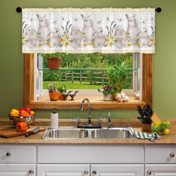 1pcs Kitchen Short Curtain Cartoon Pattern Cross border Hot Selling Factory Direct Supply 3D Digital Printing Waterproof and Oil proof