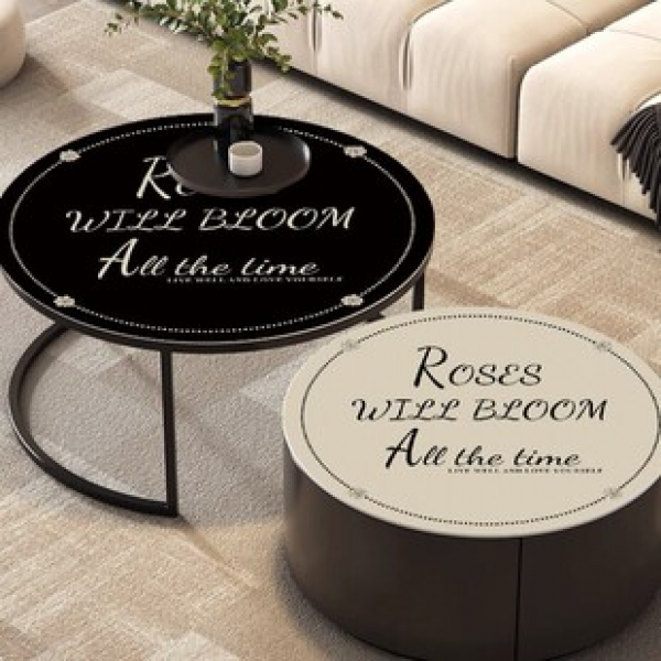 Circular coffee table pad, waterproof, oil proof, dirt proof, no wash table pad, anti slip and dirt resistant table top protection pad, circular tablecloth