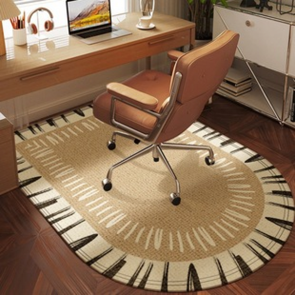 Advanced sense, irregular study, printed floor mat, computer chair, retro dirt resistant foot mat, modern bedroom, absorbent and non slip carpet