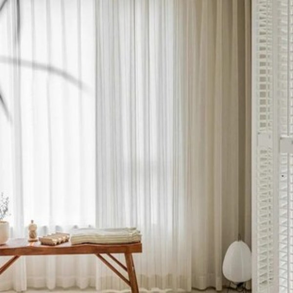 2025 Nordic Ins modern minimalist wooden wabi sabi style curtains, living room, bedroom, balcony finished products