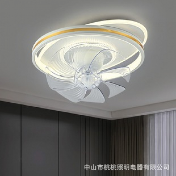 Ceiling fan light invisible 360 degree rotating LED silent and simple integrated fan bedroom ceiling light modern Zhongshan lighting fixtures
