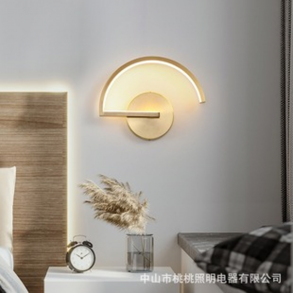 Cross border modern minimalist LED bedside lamp wall light creative bedroom living room wall light Nordic corridor corridor light