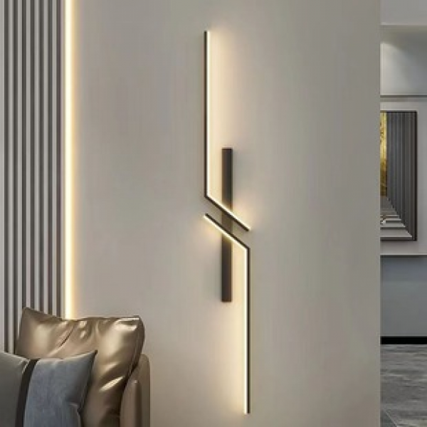 Modern minimalist long strip wall lamp creative bedroom bedside lamp sofa TV background wall living room minimalist light luxury style