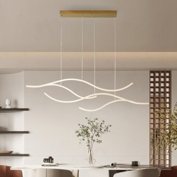 Cross border creative restaurant lights, simple and modern LED living room pendant lights, Nordic style flower shaped personalized lighting fixtures