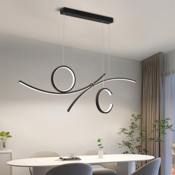 Minimally designed pendant light with a straight line, modern minimalist coffee shop bar counter restaurant light, Nordic designer long dining table dining room light