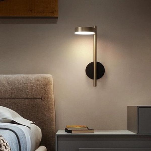 Cross border light luxury wall lamp, hotel living room, bedroom, aisle, rotatable universal head, atmosphere decoration, LED bedside lamp