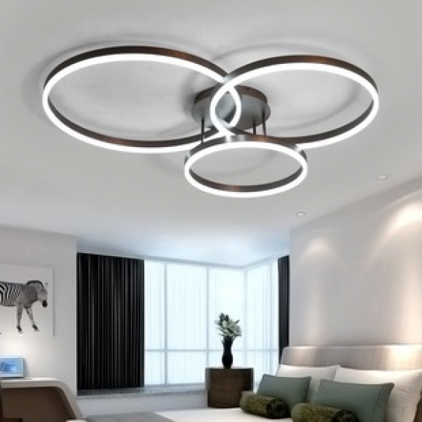 Cross border modern minimalist creative master bedroom light, warm and romantic study lighting, LED ceiling light, circular lamp
