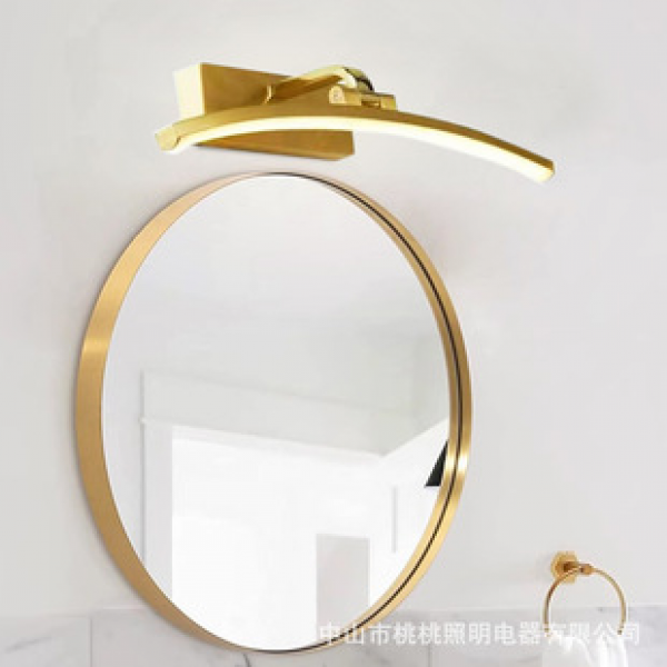 New cross-border mirror headlights, simple modern Chinese style bathroom sink, hotel anti fog dressing table, LED wall light