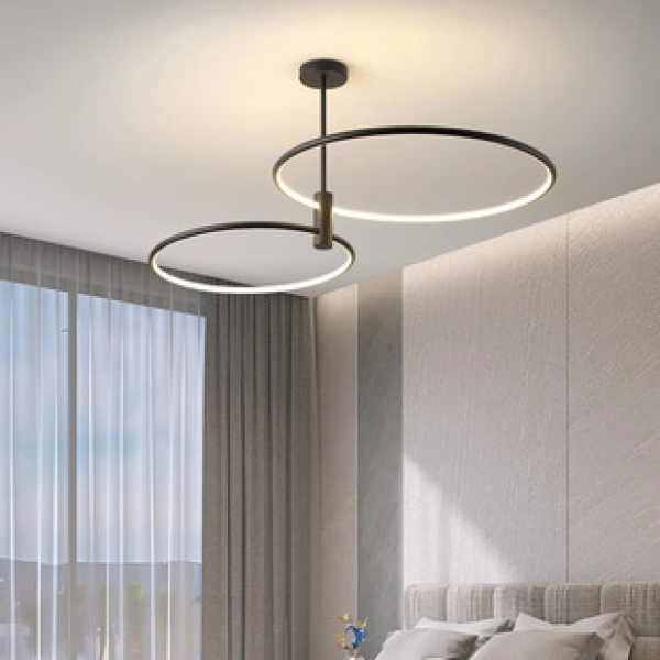 Minimalist living room light, new designer, modern minimalist dining room pendant light, Nordic ring bedroom LED light