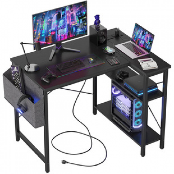 Amazon Simple Study Room Bedroom Single Study Desktop Desk Can Store Office Staff Computer Desk with Socket