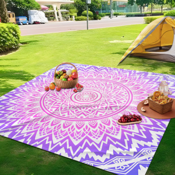 Cross border beach mat, quick drying, waterproof and moisture-proof mat, outdoor picnic mat, camping blanket