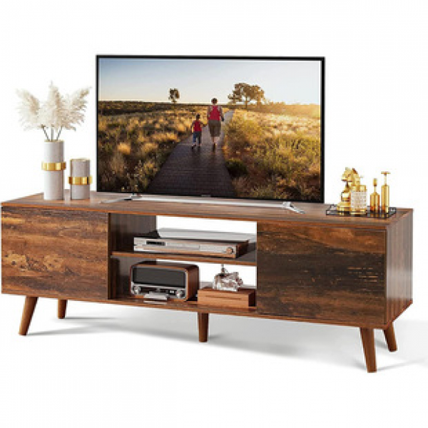 Cross border manufacturer direct sales of small-sized TV cabinets, hot selling panel furniture with living room storage space, European and American TV cabinets