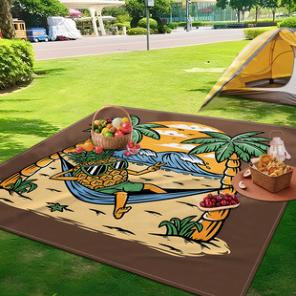 Cross border beach mat, quick drying, waterproof and moisture-proof mat, outdoor picnic mat, camping blanket