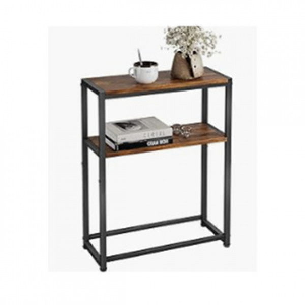 Minimally designed wall mounted storage rack, entrance foyer table, narrow table against the wall, solid wood dining table, sofa, back shelf, kitchen storage