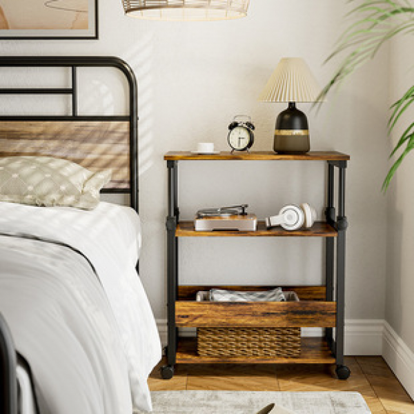 Home small table, adjustable table, bedside table decoration, simple bedside table, movable laptop desk, bedroom trendy
