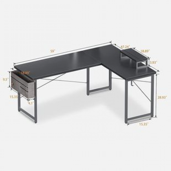 Cross border home office gaming desk corner computer desk office desk L-shaped computer desk electric competition desk factory direct sales