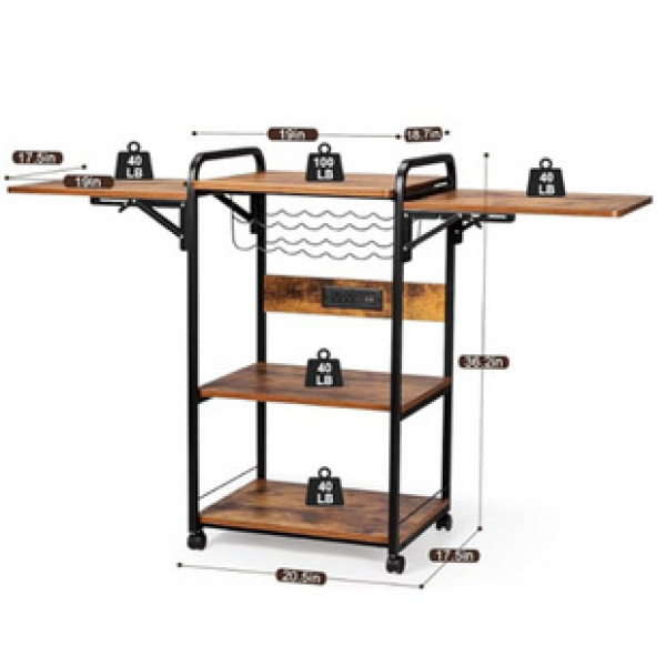 Factory direct sales of new European style kitchen solid wood tea water cabinet, hotel tea water cabinet storage, retro floor standing kitchen storage table