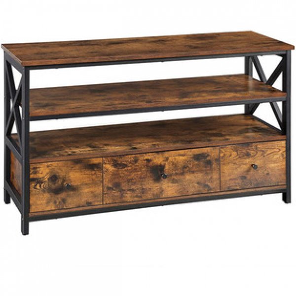 Manufacturer direct sales three-layer storage TV stand with three drawers storage cabinet cross-border popular retro TV cabinet