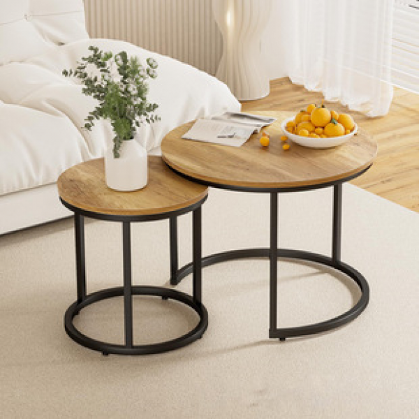 Factory direct sales of small-sized coffee tables, high-end living rooms, minimalist edge tables for home use, light luxury creative rooms, round coffee tables, trendy