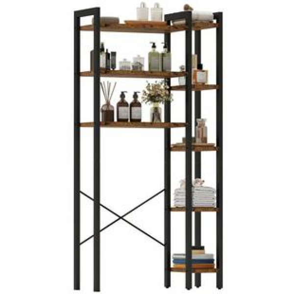 Multi story bathroom floor rack, multifunctional toilet holder, bathroom storage rack with partition, multi-layer metal rack, damp