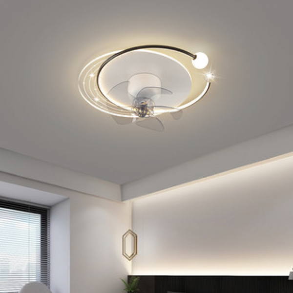 Modern minimalist LED creative ceiling light, living room, bedroom, study, Zhongshan lighting, dining room fan light