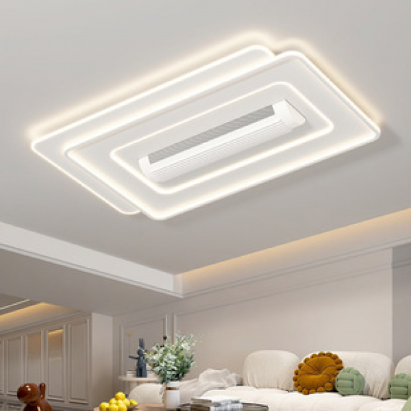 2025 new living room silent intelligent bladeless fan light, high wind intelligent ceiling fan light, bedroom living room ceiling light