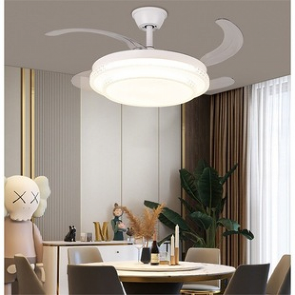 Crystal factory lights, processing lights, invisible ceiling fans, ceiling fans, restaurant lights, fan lights, intelligent and simple cross-border