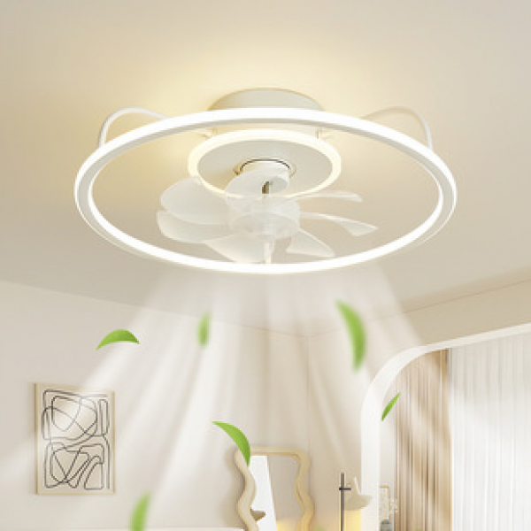 Bedroom lamp, fan lamp, high-end feeling, children's homeowner, bedroom lamp, room lighting, modern and simple restaurant ceiling fan lamp