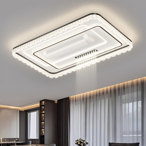 Living room light Italian minimalist bladeless fan light Hall main light Premium offline voice bedroom light Zhongshan lighting fixtures