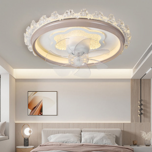Cross border 360 shaking fan lamp, bedroom ceiling lamp, bedroom ceiling lamp with fan, energy-saving Zhongshan lighting fixture