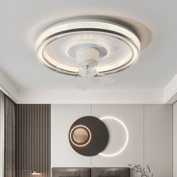 Bedroom light 2025 new model with fan ceiling light cream style modern minimalist 360 degree shaking head household children's light