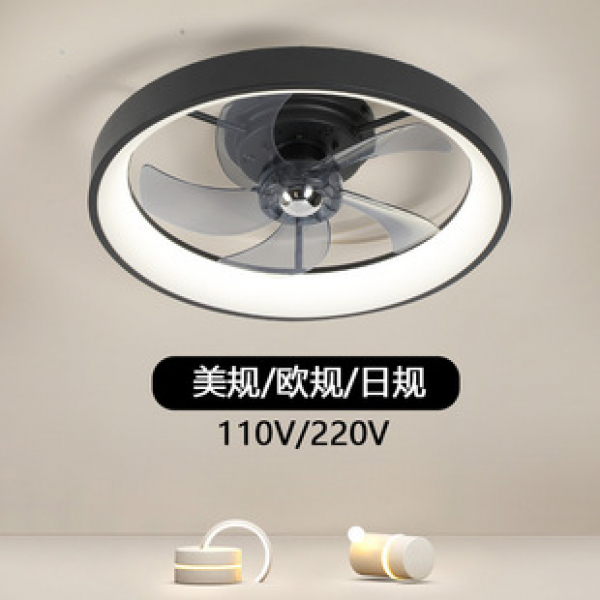 Amazon Fan Light Ceiling Bedroom Light Restaurant Invisible Ceiling Fan Light Variable Frequency Intelligent Light Fan American Japanese Standard 110V