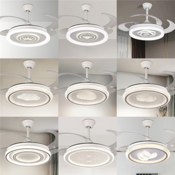 New ceiling fan lights for bedrooms, living rooms, dining rooms, and ultra quiet household ceiling fans, integrated lighting fixtures