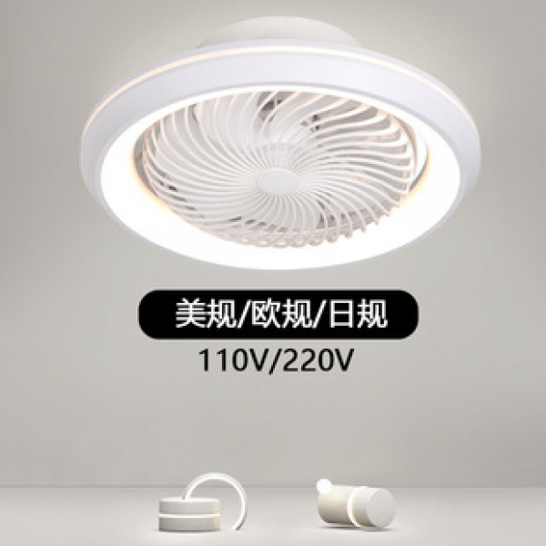 Shaking head with hood, ceiling mounted bedroom fan light, 360 degree air supply, restaurant ceiling fan light, cross-border Japanese standard special 110V