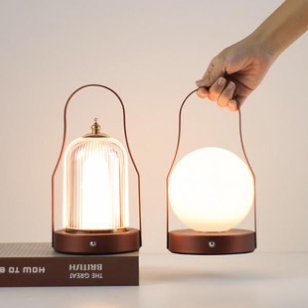 LED portable minimalist desk lamp, night light, creative moon charging wall mounted light, multifunctional spherical portable ambient light