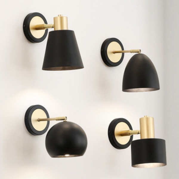 Wall lamp, bedroom bedside lamp, light luxury, simple, modern, creative, internet famous Nordic mirror lamp, living room sofa, background wall lamp