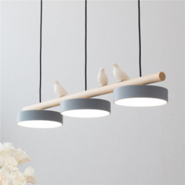 Manufacturer Nordic restaurant pendant light with three modern minimalist bar counter, creative and personalized dining room macaron iron pendant light