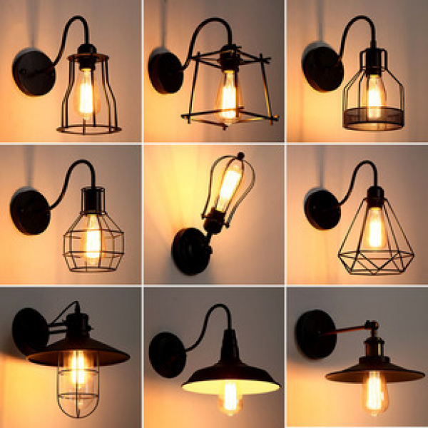 Retro wall lights, nostalgic industrial style, LOFT iron art, creative bars, cafes, restaurants, personalized balconies, corridors, wall lights