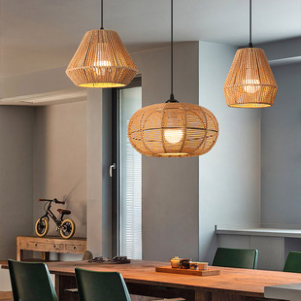 Industrial style retro bar personality hemp rope pendant light internet cafe creative restaurant clothing store light designer bar counter pendant light