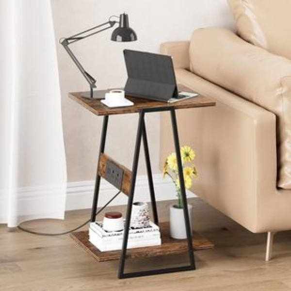 Factory direct sales bedside table, home living room small edge, iron wood combination edge, bedside table storage rack edge, corner, etc