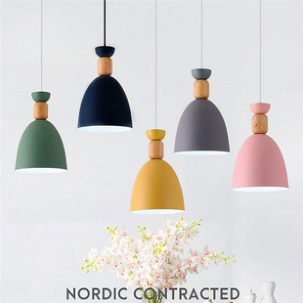 Nordic Modern Creative Iron Art Macaron Pendant, Colorful Personalized Bedroom and Restaurant Bedhead Decorative Lamp Manufacturer