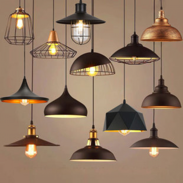 Loft Creative Single Head Iron Pot Cover Simple Restaurant Lighting American Retro Nordic Industrial Dining Table Light Pendant Light